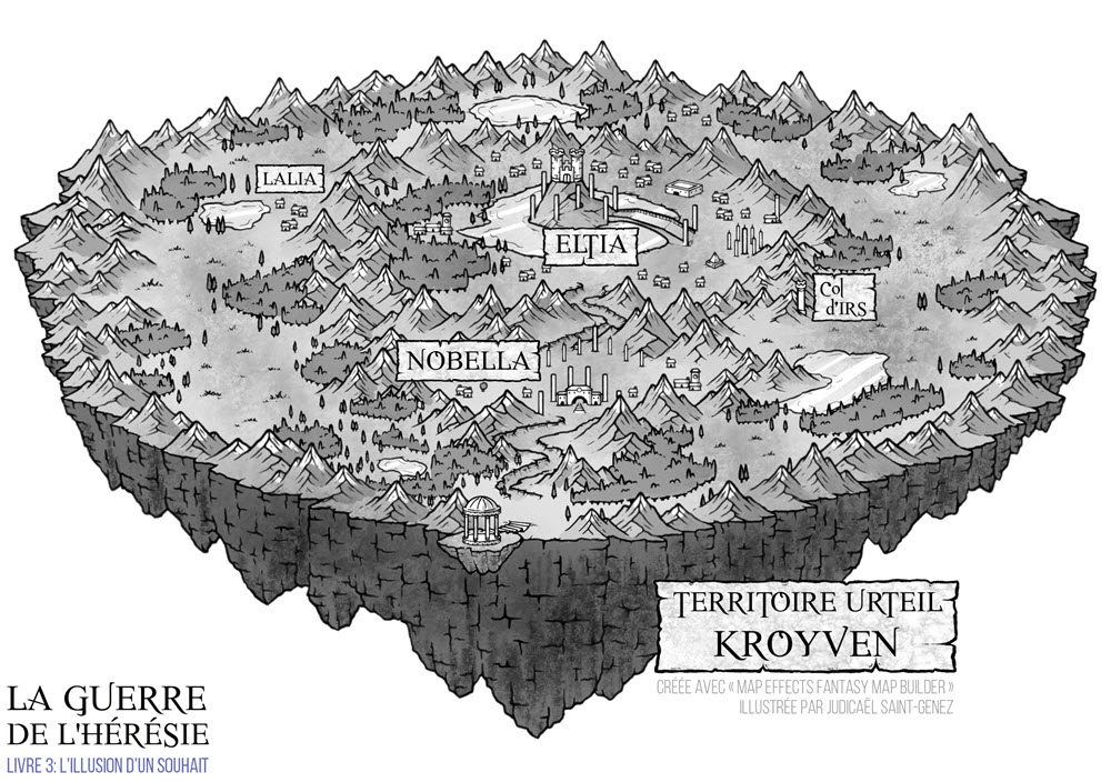 La Guerre de l'Hérésie Carte Map Kroyven