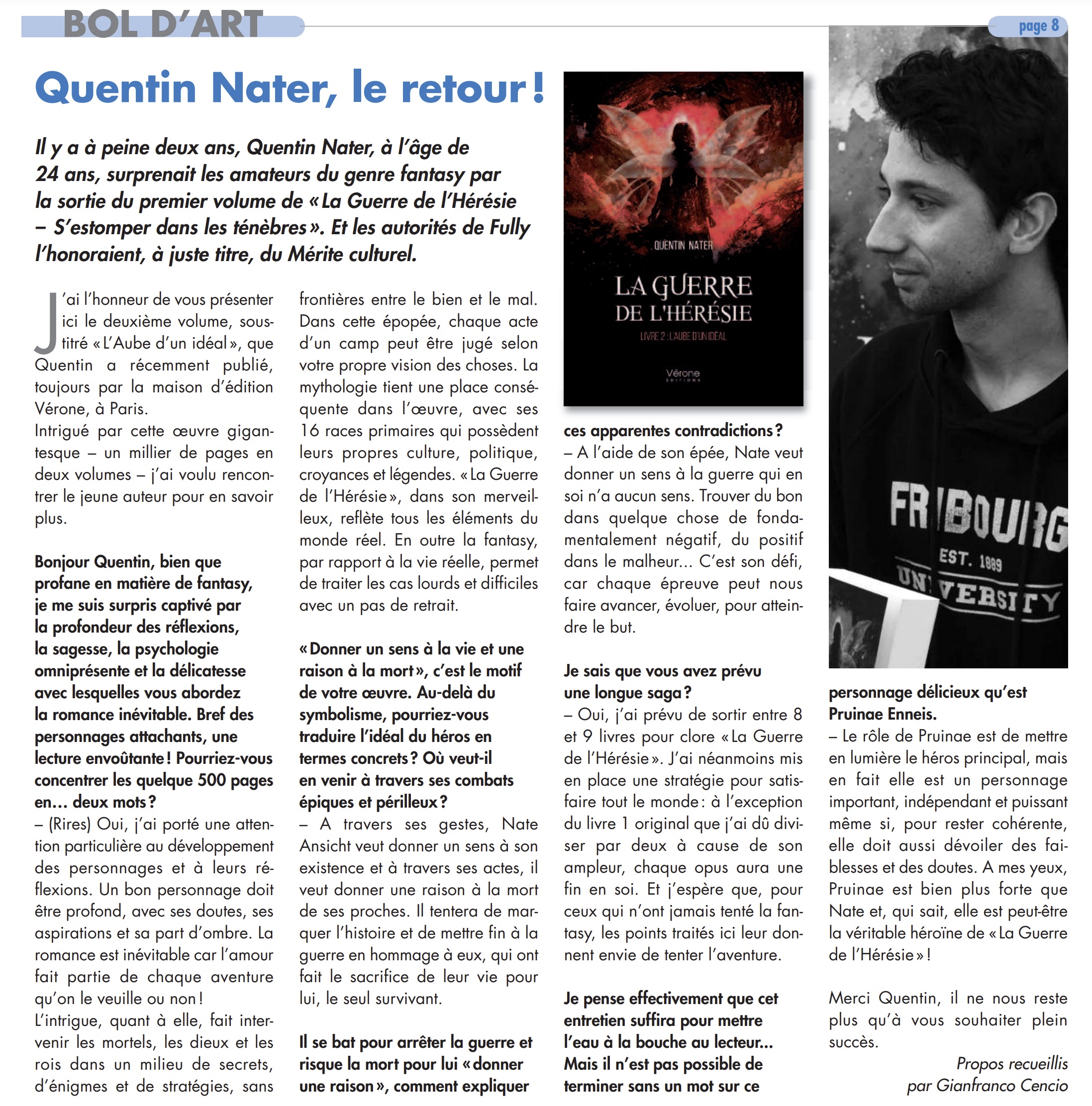 Journal de Fully La Guerre de l'Hérésie livre 2 - Quentin Nater